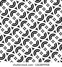 Design seamless monochrome waving pattern. Abstract background. Vector art