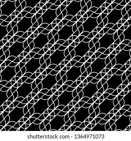 Design seamless monochrome waving pattern. Abstract background. Vector art