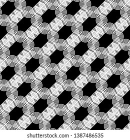 Design seamless monochrome waving pattern. Abstract background. Vector art