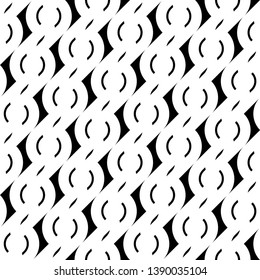 Design seamless monochrome waving pattern. Abstract background. Vector art