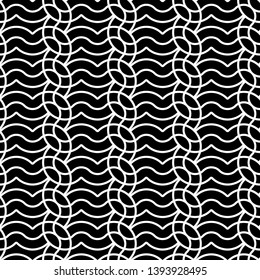 Design seamless monochrome waving pattern. Abstract background. Vector art