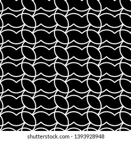 Design seamless monochrome waving pattern. Abstract background. Vector art