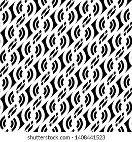 Design seamless monochrome waving pattern. Abstract background. Vector art