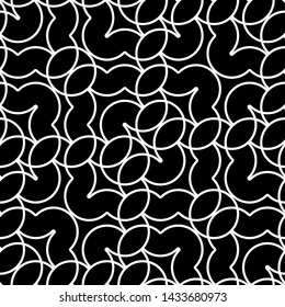Design seamless monochrome waving pattern. Abstract grating background. Vector art