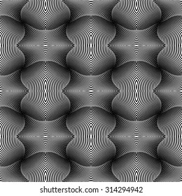 Design seamless monochrome waving pattern. Abstract diagonal twisted lines textured background. Vector art. No gradient
