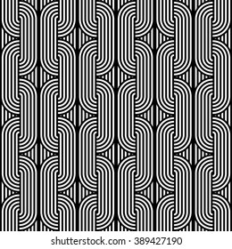 Desenhar o padrão de ondulação monocromática sem emenda. Fundo estripado abstrato. Arte vetorial
