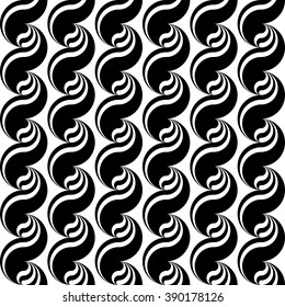 Design seamless monochrome waving pattern. Abstract diagonal background. Vector art