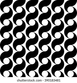 Design seamless monochrome waving pattern. Abstract vertical background. Vector art