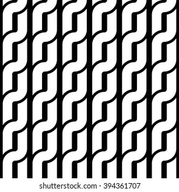 Design seamless monochrome waving pattern. Abstract background. Vector art