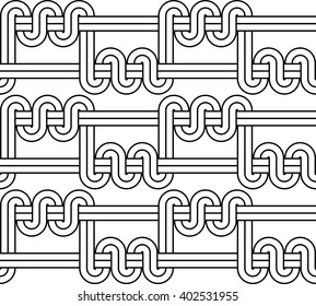 Design seamless monochrome waving pattern. Abstract background. Vector art