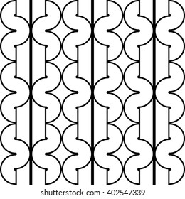 Design seamless monochrome waving pattern. Abstract background. Vector art
