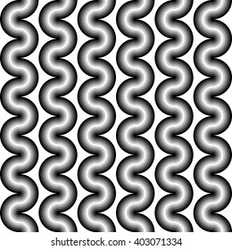 Design seamless monochrome waving pattern. Abstract vertical background. Vector art. No gradient