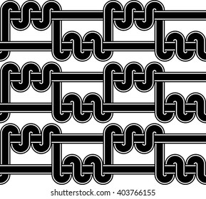 Design seamless monochrome waving pattern. Abstract background. Vector art