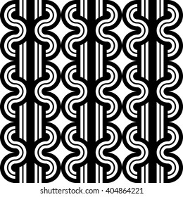 Design seamless monochrome waving pattern. Abstract background. Vector art