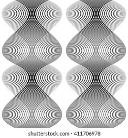 Design seamless monochrome waving pattern. Abstract background. Vector art. No gradient