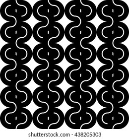 Design seamless monochrome waving pattern. Abstract background. Vector art
