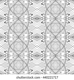 Design seamless monochrome waving pattern. Abstract background. Vector art. No gradient