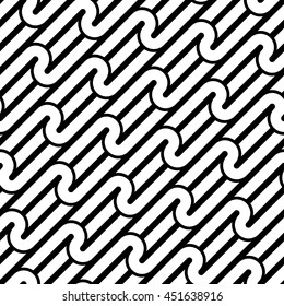 Design seamless monochrome waving pattern. Abstract background. Vector art