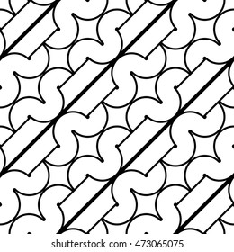 Design seamless monochrome waving pattern. Abstract background. Vector art
