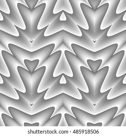 Design seamless monochrome waving pattern. Abstract decorative background. Vector art. No gradient