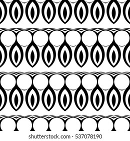 Design seamless monochrome waving pattern. Abstract circle background. Vector art