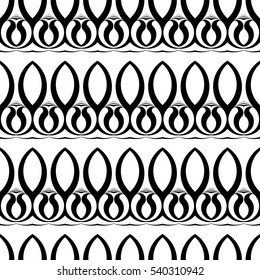 Design seamless monochrome waving pattern. Abstract circle background. Vector art