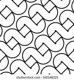 Design seamless monochrome waving pattern. Abstract stripy background. Vector art