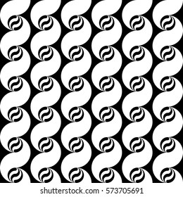 Design seamless monochrome waving pattern. Abstract vertical background. Vector art