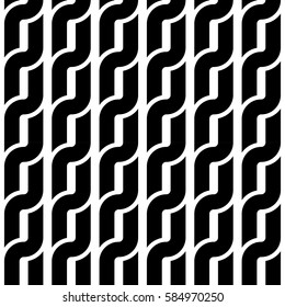 Design seamless monochrome waving pattern. Abstract background. Vector art