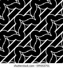 Design seamless monochrome waving pattern. Abstract background. Vector art