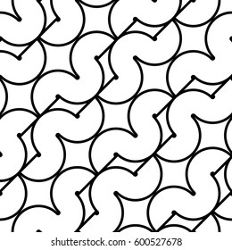Design seamless monochrome waving pattern. Abstract background. Vector art