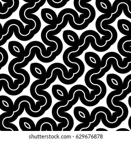 Design seamless monochrome waving pattern. Abstract background. Vector art
