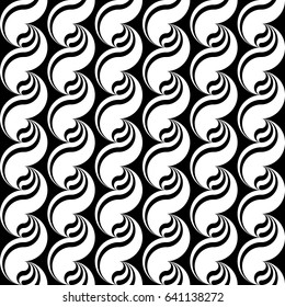Design seamless monochrome waving pattern. Abstract background. Vector art