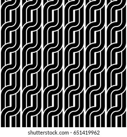 Design seamless monochrome waving pattern. Abstract background. Vector art