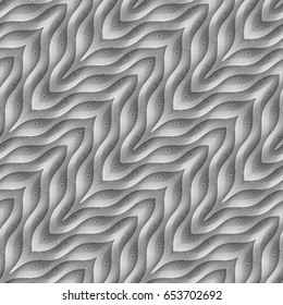 Design seamless monochrome waving pattern. Abstract lines background. Vector art. No gradient
