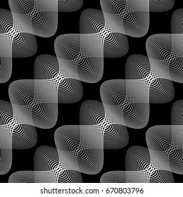 Design seamless monochrome waving pattern. Abstract background. Vector art. No gradient