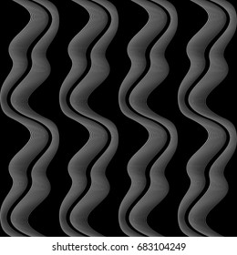 Design seamless monochrome waving pattern. Abstract diagonal background. Vector art. No gradient