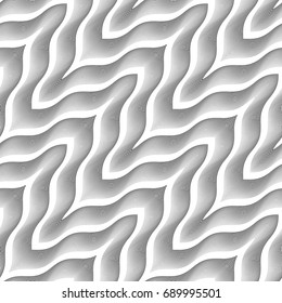 Design seamless monochrome waving pattern. Abstract striped background. Vector art. No gradient