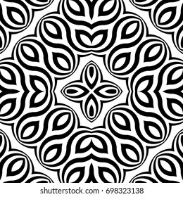 Design seamless monochrome waving pattern. Abstract zigzag background. Vector art