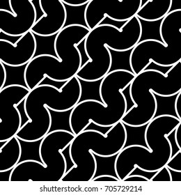 Design seamless monochrome waving pattern. Abstract background. Vector art