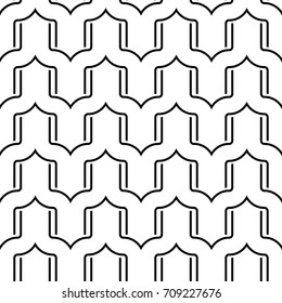 Design seamless monochrome waving pattern. Abstract background. Vector art