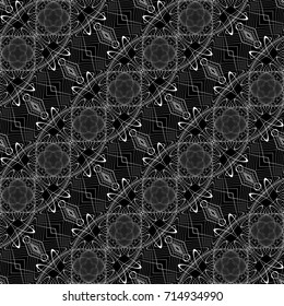 Design seamless monochrome waving pattern. Abstract background. Vector art. No gradient