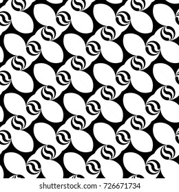 Design seamless monochrome waving pattern. Abstract zigzag background. Vector art