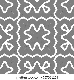 Design seamless monochrome waving pattern. Abstract striped background. Vector art. No gradient