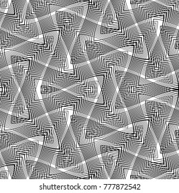 Design seamless monochrome waving pattern. Abstract background. Vector art. No gradient