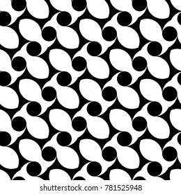Design seamless monochrome waving pattern. Abstract zigzag background. Vector art