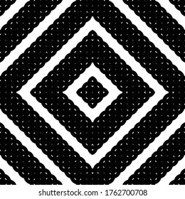 Design seamless monochrome zigzag decorative pattern. Abstract diamond background. Vector art