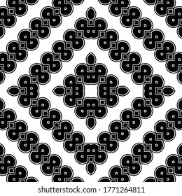 Design seamless monochrome zigzag decorative pattern. Abstract diamond background. Vector art