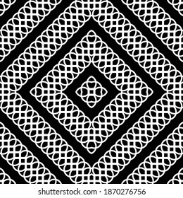 Design seamless monochrome zigzag decorative pattern. Abstract diamond background. Vector art
