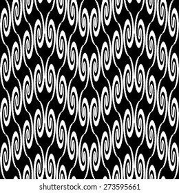 Design seamless monochrome zigzag decorative pattern. Abstract background. Vector art